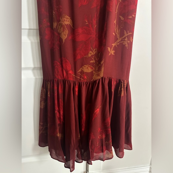 NEW Reformation Irisa Midi Dress Barcelona Border Red Floral Lace | size 6 - Picture 13 of 13